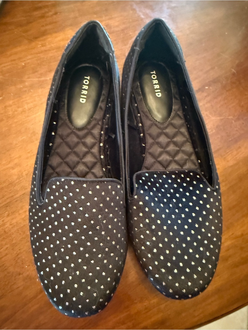 torrid Black and silver sparkle Quilted Loafers